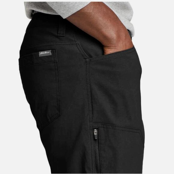 Eddie Bauer Fleece Lined Tech Pants Mens 36 x 32 Black Water Repellent Insulated - Picture 8 of 13